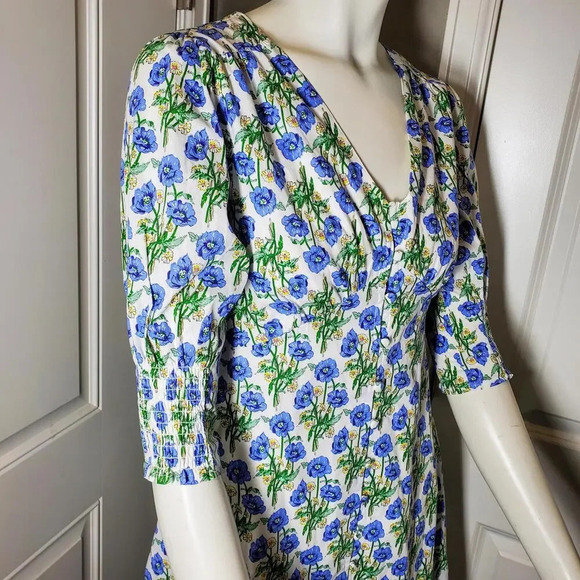 NWT Nordstrom MELLODAY Floral V-Neck Button Front Mini Dress Size Small - Picture 8 of 15